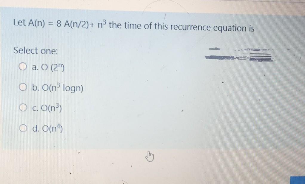 Solved Let A N 8 A N 2 N The Time Of This Recurrenc Chegg Com