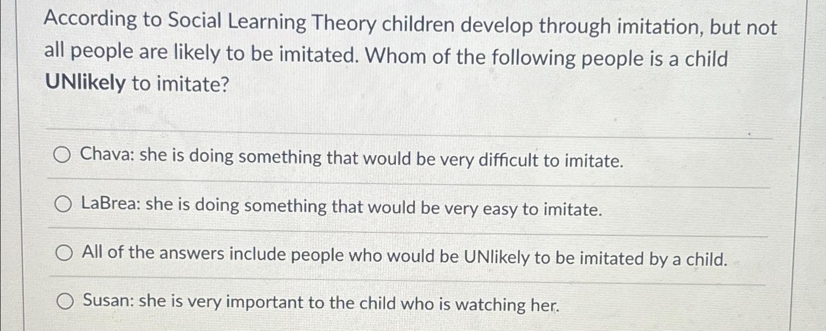 Imitation in discount social learning theory