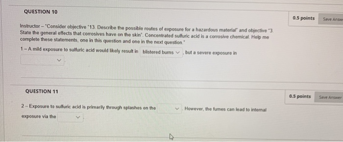 Solved QUESTION 10 0.5 points Save Answ Instructor - | Chegg.com