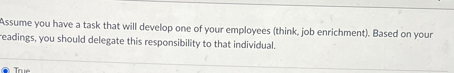 Solved Assume you have a task that will develop one of your | Chegg.com