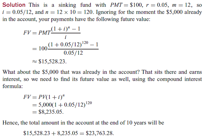 Solved: Find The Amount Accumulated In The Sinking Funds In Exerci 