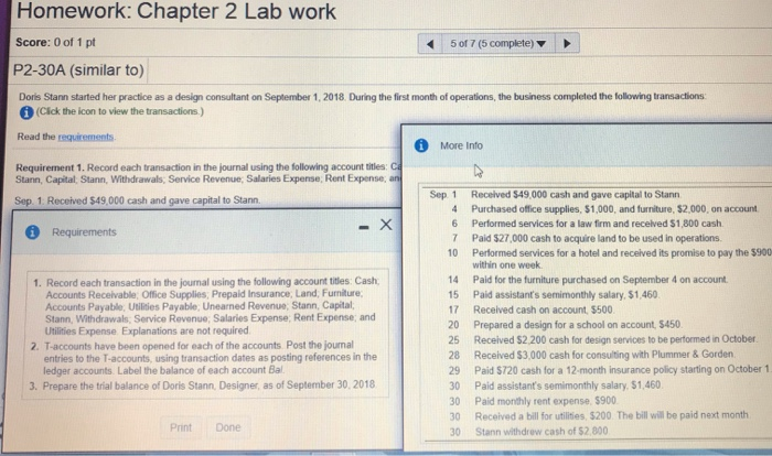 Solved Homework: Chapter 2 Lab work Score: 0 of 1 pt 5 of 7 | Chegg.com