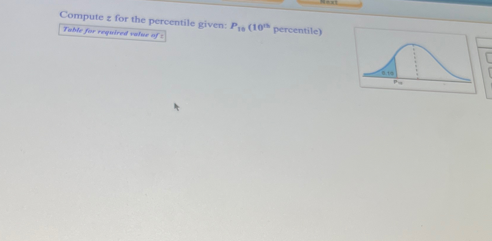 Solved Compute z ﻿for the percentile given: percentile | Chegg.com
