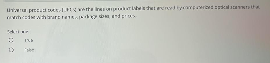 Solved Universal product codes (UPCS) ﻿are the lines on | Chegg.com