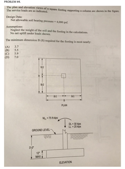 Solved PROBLEM #4. The plan and elevation views of a square | Chegg.com