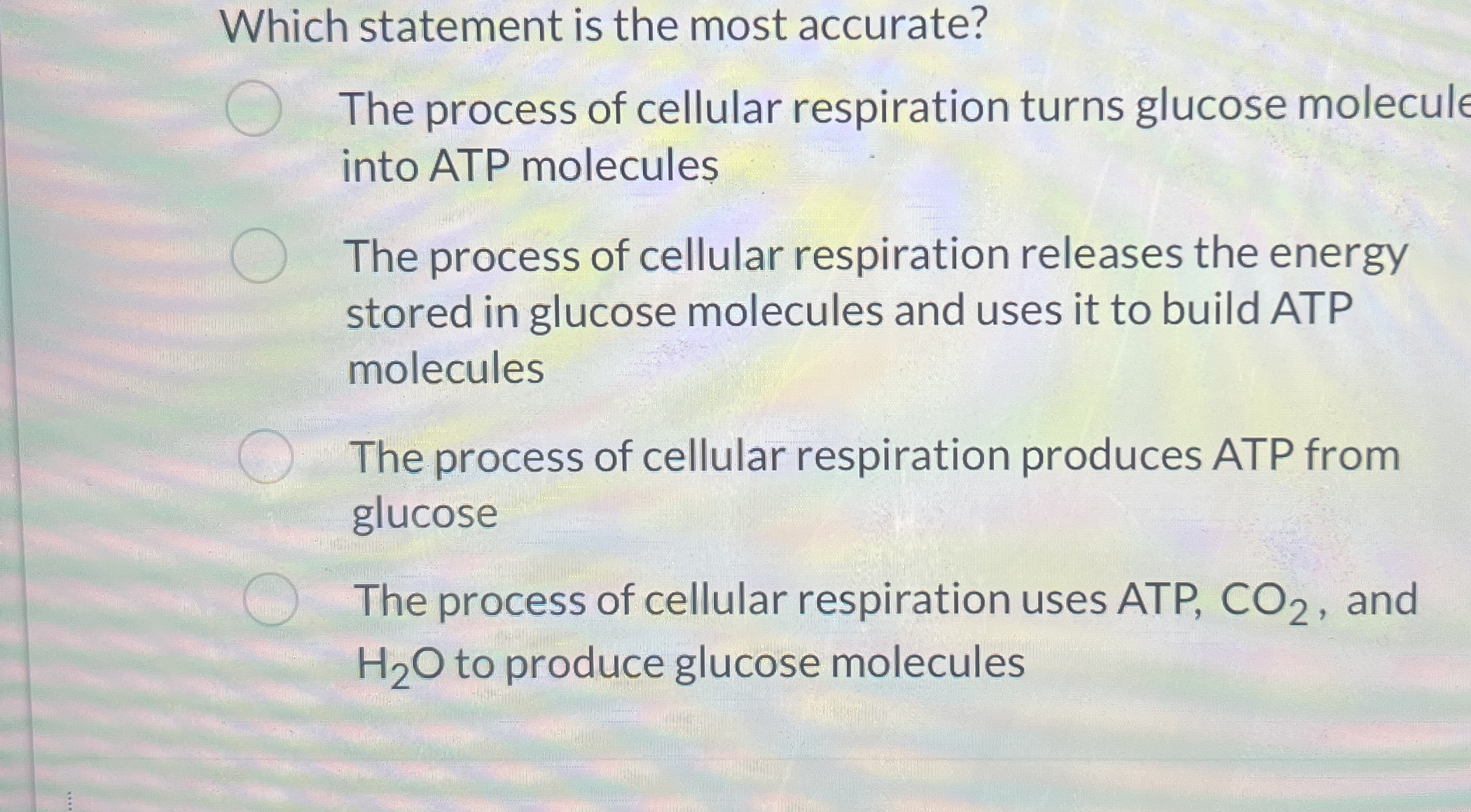 Solved Which statement is the most accurate?The process of