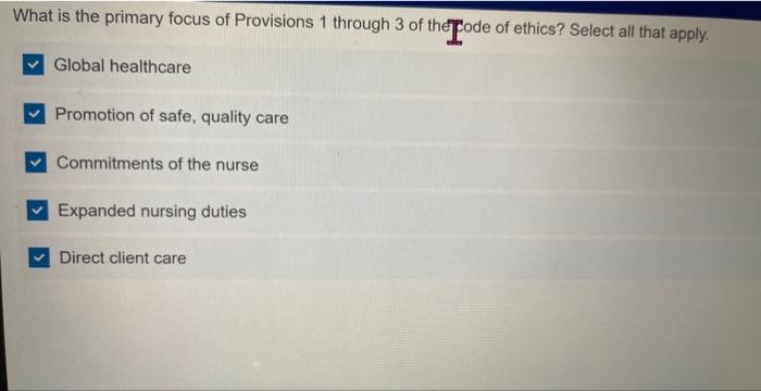 Solved What is the primary focus of Provisions 1 through 3 | Chegg.com