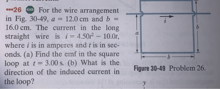 Solved • 26 GO For the wire arrangement in Fig. 30-49, a = | Chegg.com