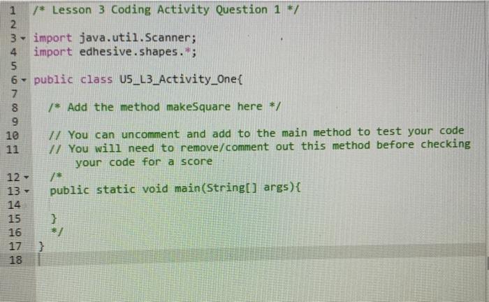 Solved Write a method that takes a Rectangle as a parameter, | Chegg.com
