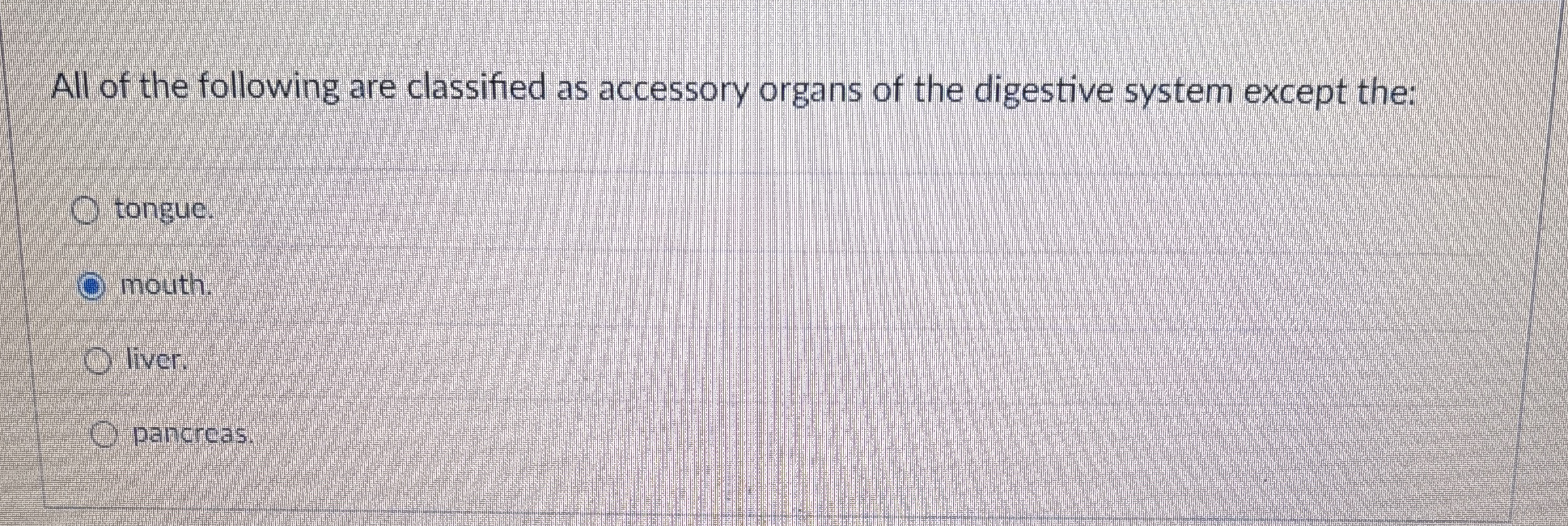 Solved All of the following are classified as accessory