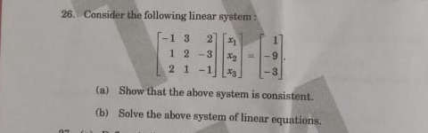 Solved Consider the following linear system | Chegg.com