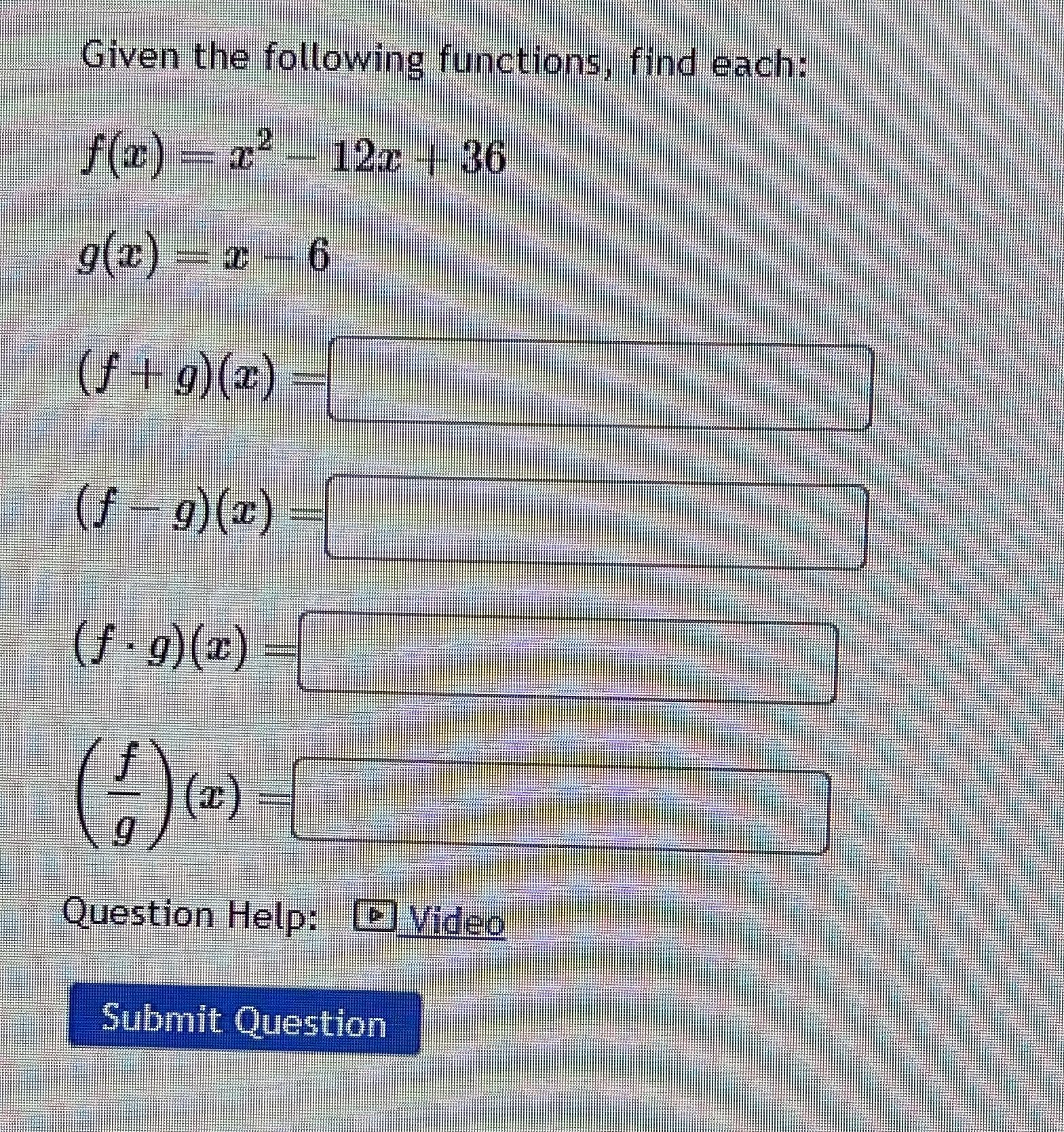 Solved Given The Following Functions Find 5238