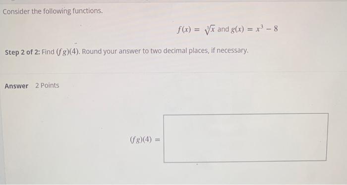 Solved Consider The Following Functions F X 3x And