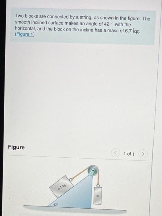 Solved Two blocks are connected by a string, as shown in the | Chegg.com