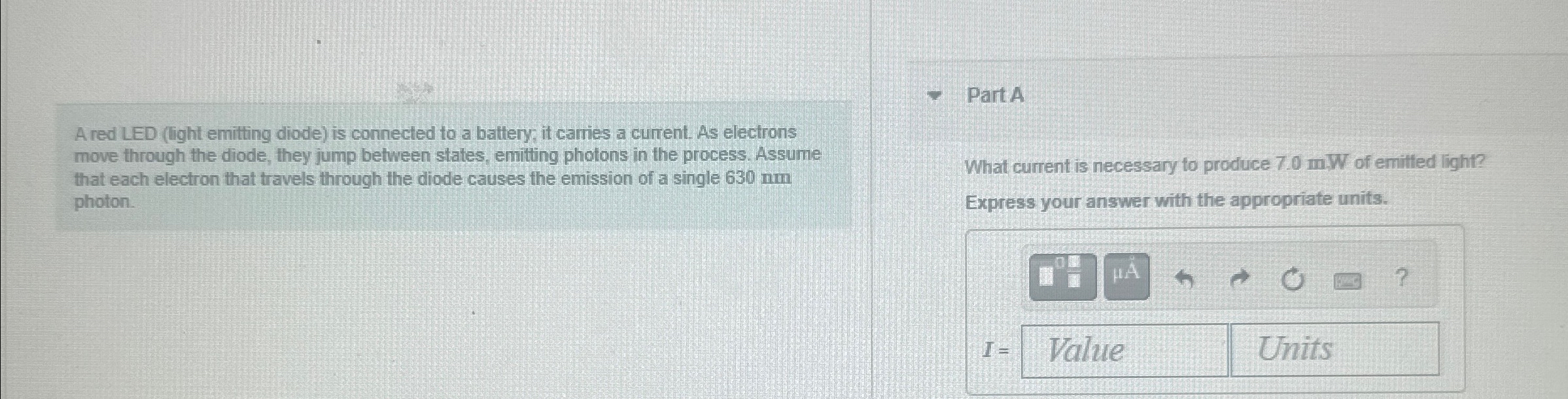 Solved A red LED (light emitting diode) ﻿is connected to a | Chegg.com