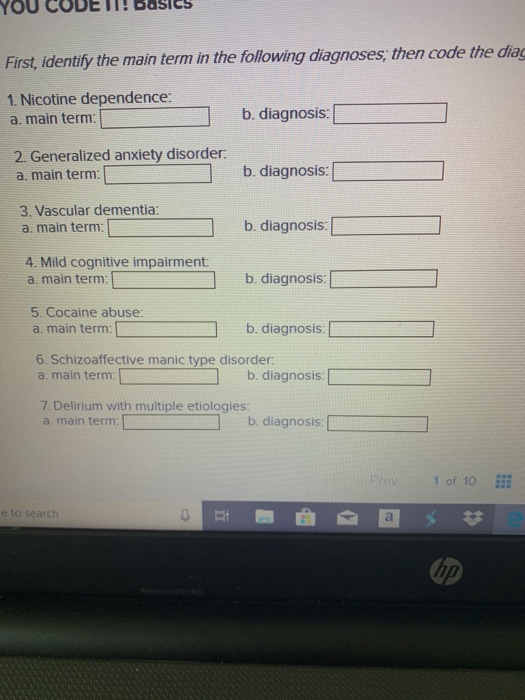 Solved YOU COLETI! Basics First, Identify The Main Term In | Chegg.com