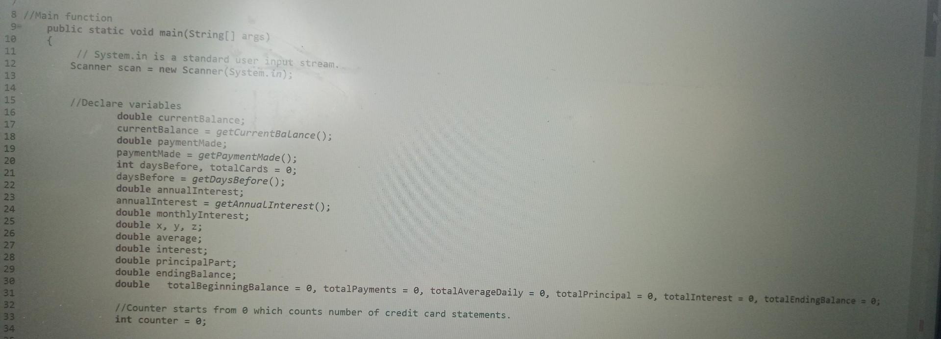 Solved 8 //Main function 9 public static void main(String [] | Chegg.com