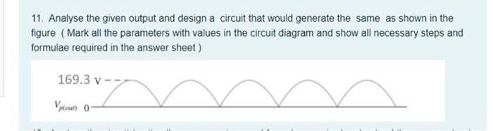 Solved 11. Analyse the given output and design a circuit | Chegg.com