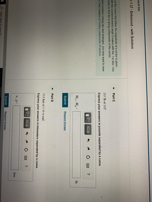 Solved Problem 1.37 - Enhanced - with Solution Part A In | Chegg.com
