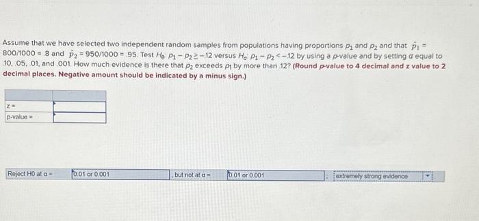 Solved Assume that we have selected two independent random | Chegg.com