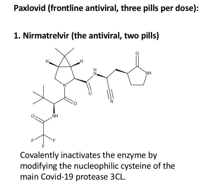 Solved Paxlovid frontline antiviral three pills per dose Chegg