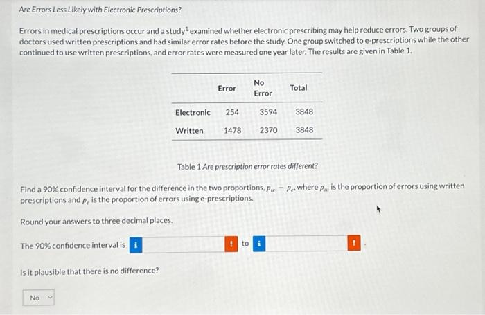 Solved Are Errors Less Likely with Electronic Prescriptions? | Chegg.com