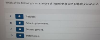 Solved Which of the following is an example of interference | Chegg.com