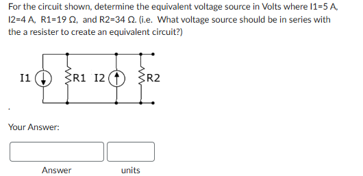 Solved For the circuit shown, determine the equivalent | Chegg.com