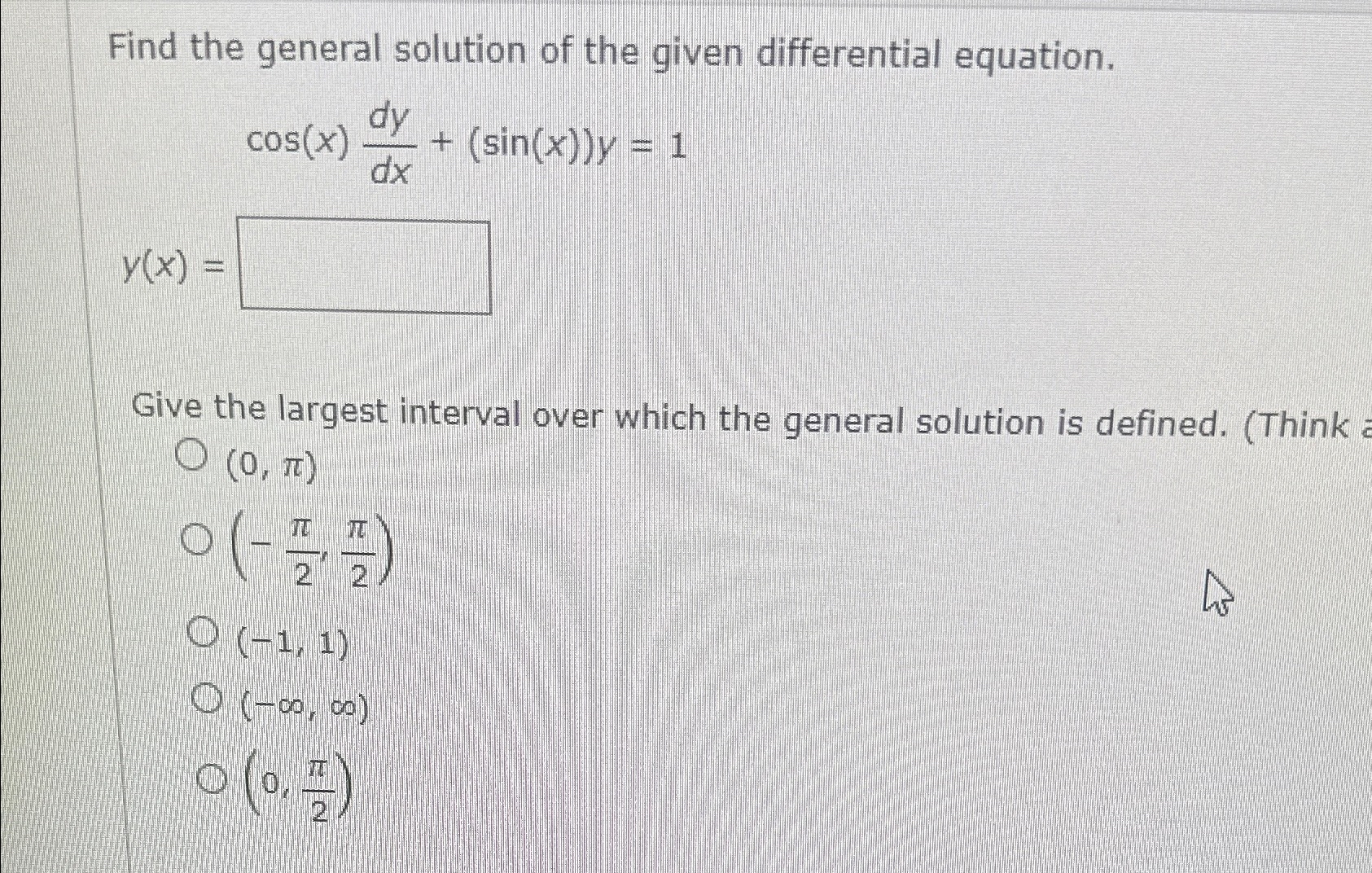 Solved Find The General Solution Of The Given Differential