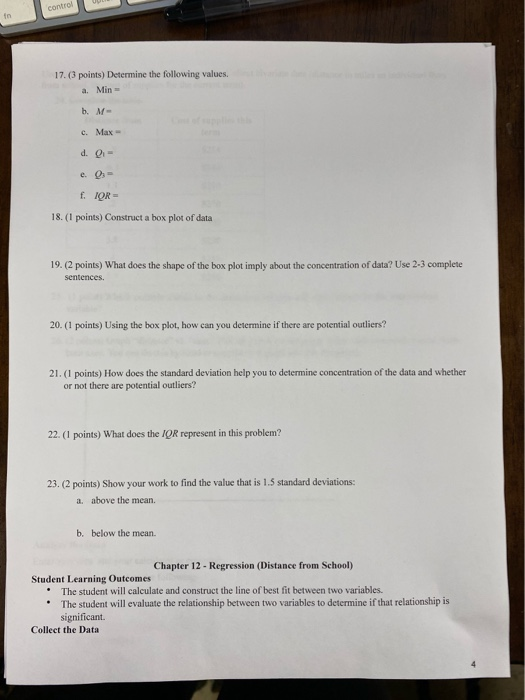 Solved Chapter 2 - Descriptive Statistics Student Learning | Chegg.com