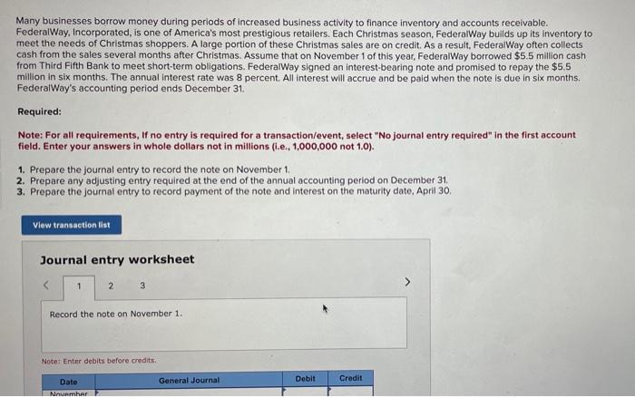 Solved 1. prepare the journal entry to record the note on | Chegg.com