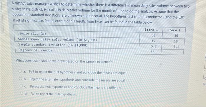 solved-a-district-sales-manager-wishes-to-determine-whether-chegg