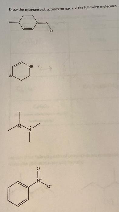 Solved Draw the resonance structures for each of the | Chegg.com
