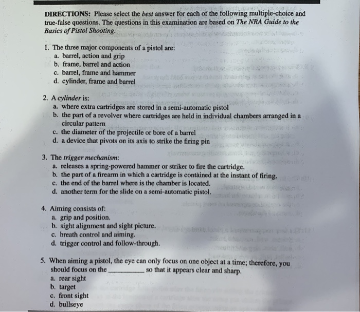Solved DIRECTIONS: Please select the best answer for each of | Chegg.com