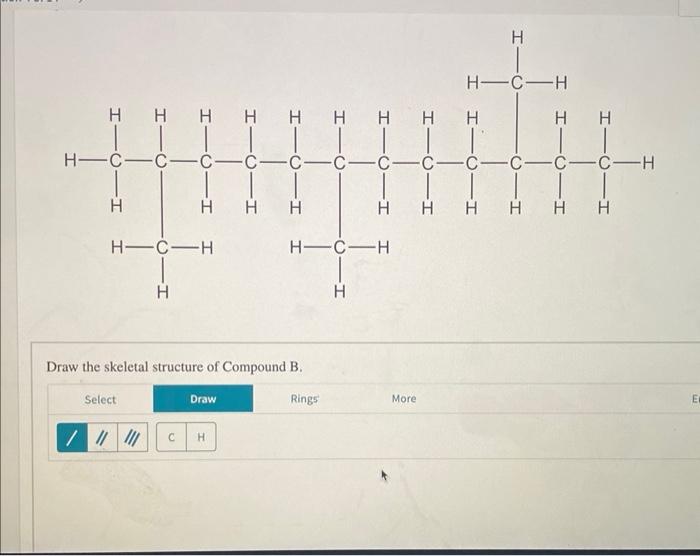 Solved Draw The Skeletal Structure Of Compound B. Translate | Chegg.com