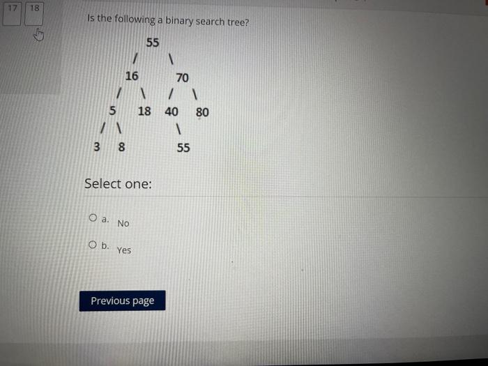 Solved Given the following binary search tree, which of the | Chegg.com