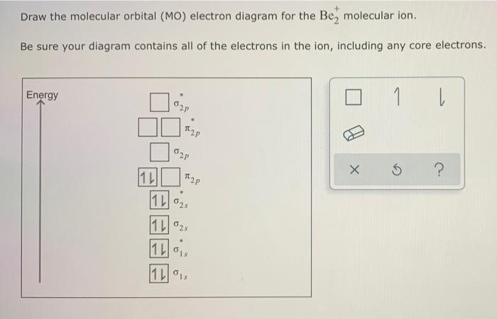 Solved Draw the molecular orbital (MO) electron diagram for | Chegg.com