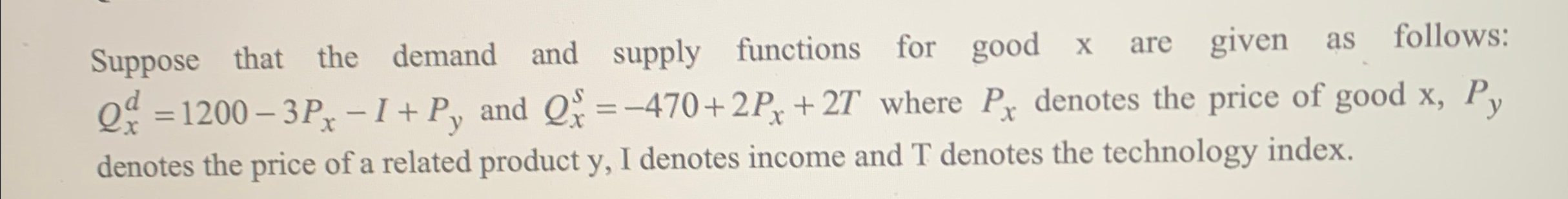 Solved Suppose that the demand and supply functions for good | Chegg.com
