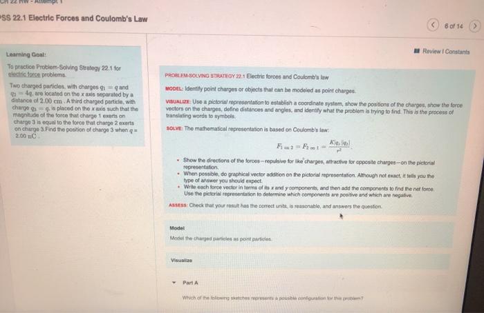 Solved 22.1 Electric Forces and Coulomb's Law 8 of 14 Review | Chegg.com