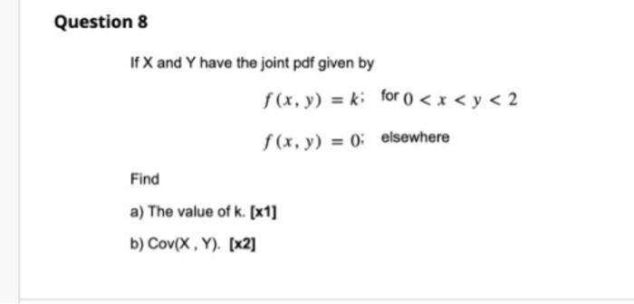 Solved If X And Y Have The Joint Pdf Given By | Chegg.com