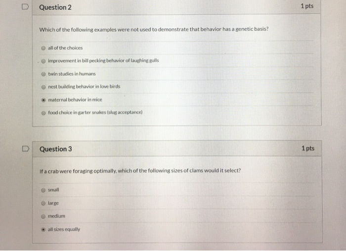 Solved Question 2 1 pts Which of the following examples were | Chegg.com