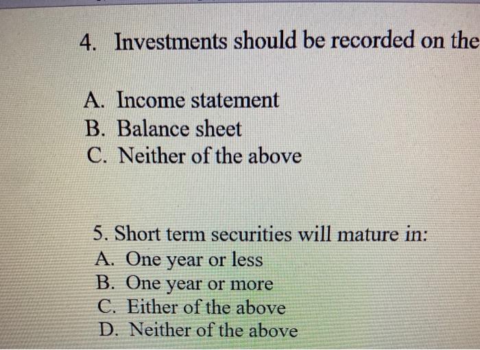 Solved 1. Cash Equivalents Include: A. Certificates Of | Chegg.com