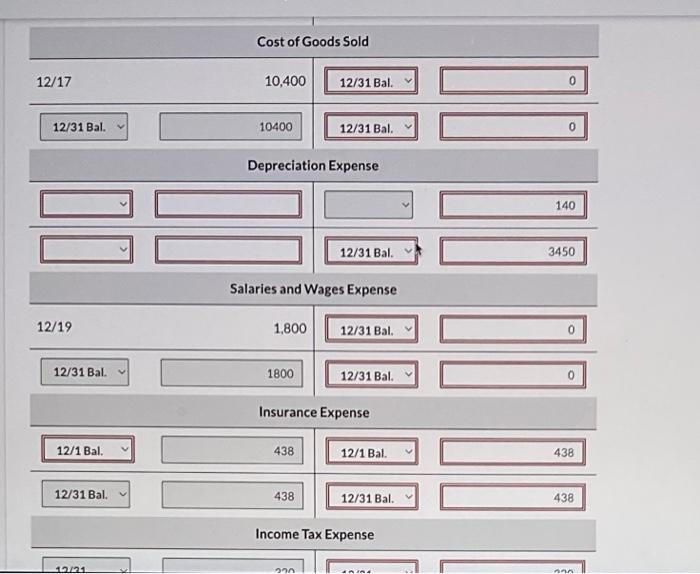 Solved Post the adjusting entries to the ledger T-accounts. | Chegg.com
