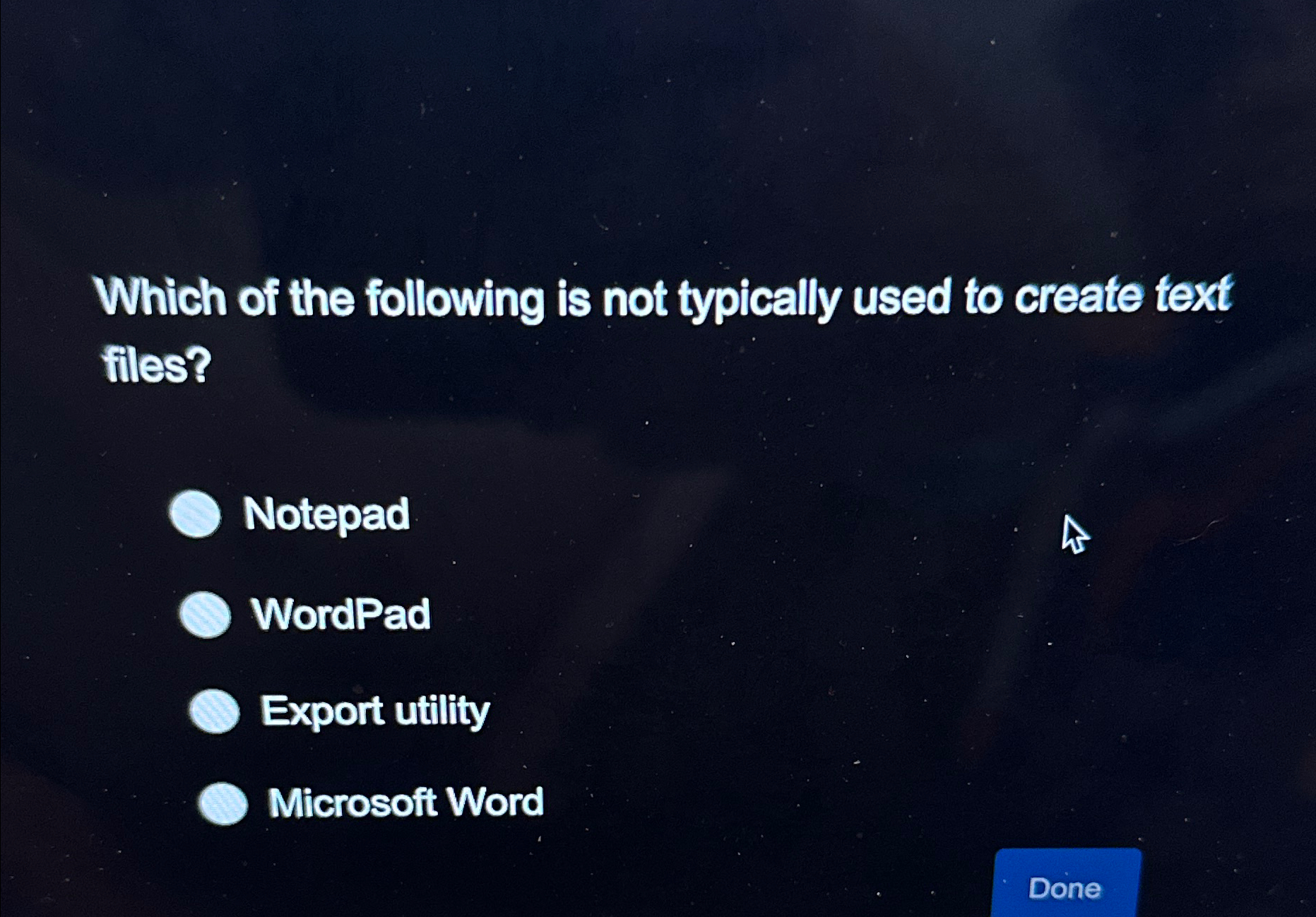 Solved Which of the following is not typically used to | Chegg.com