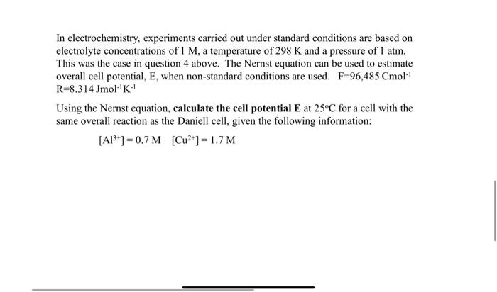 electrochemistry experiments