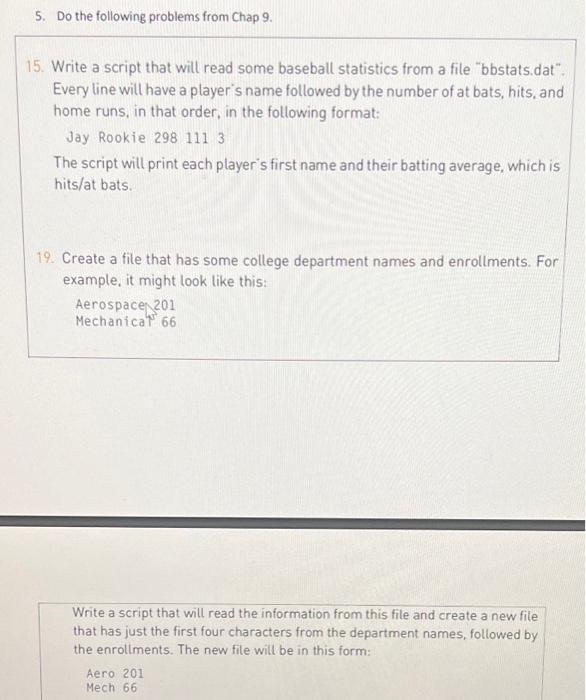 Solved 15. Write a script that will read some baseball | Chegg.com