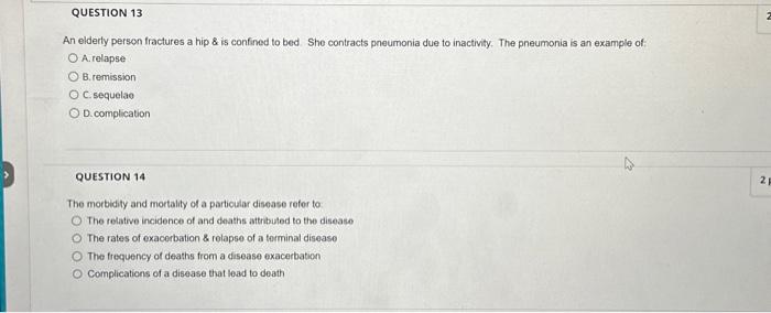 Solved An elderty person fractures a hip \& is confined to | Chegg.com