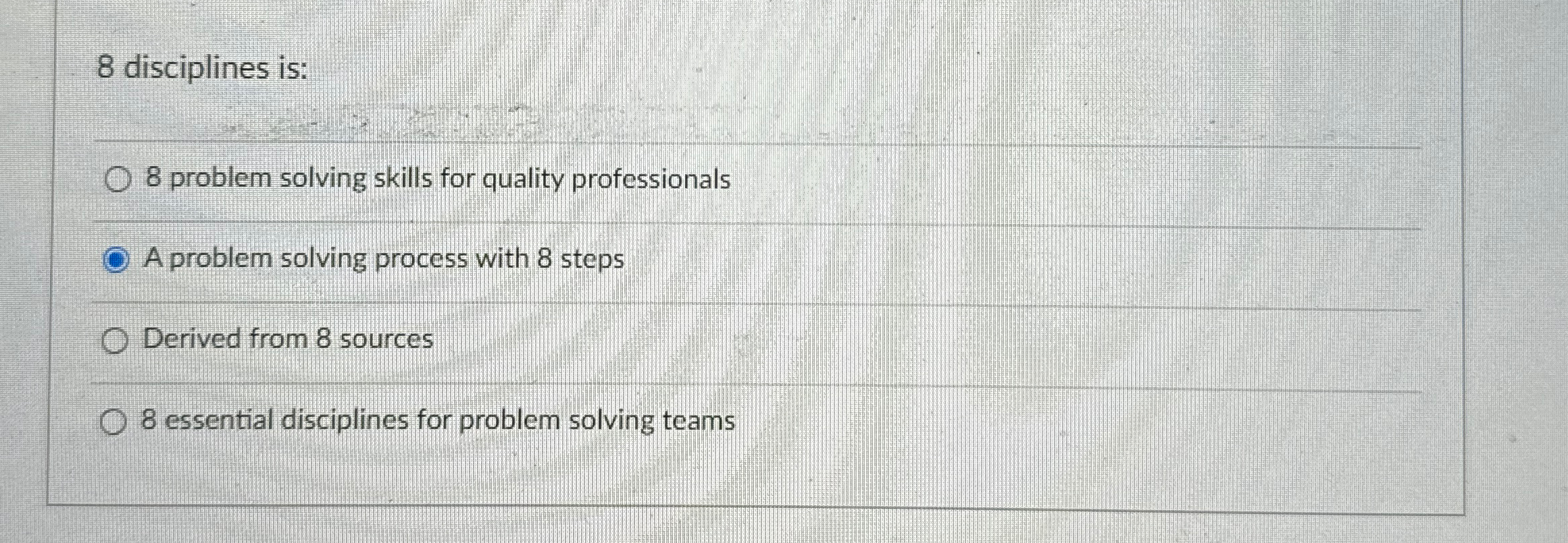 Solved 8 ﻿disciplines is:8 ﻿problem solving skills for | Chegg.com