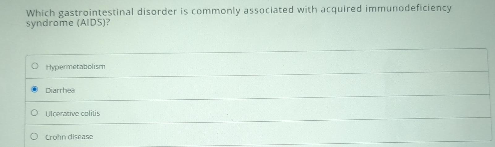 Solved Which Gastrointestinal Disorder Is Commonly | Chegg.com