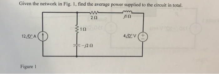 Solved Given the network in Fig. 1, find the average power | Chegg.com